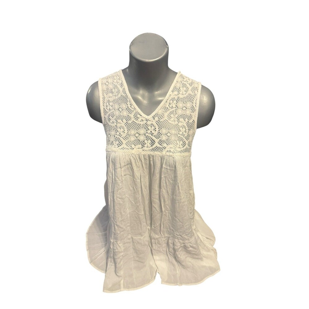 Raviya white beach cover up dress  small